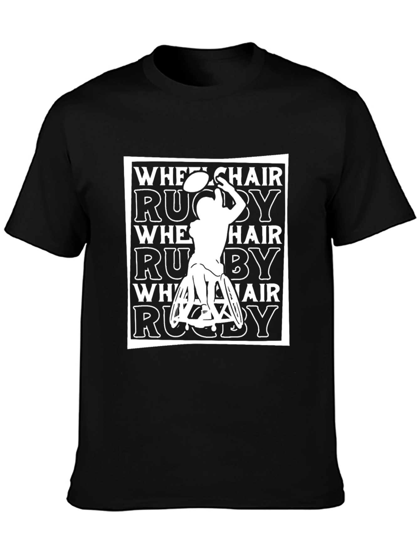 Wheelchair Rugby Graphic Tee - Black