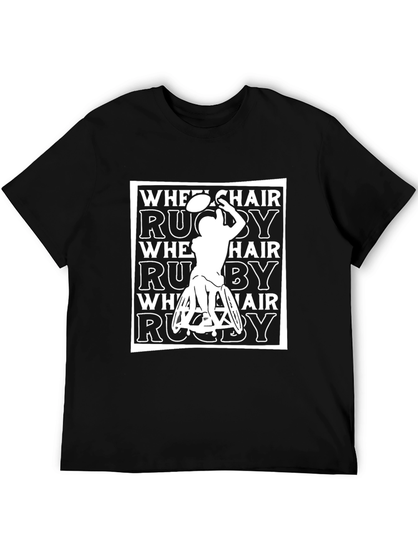 Wheelchair Rugby Graphic Tee - Black