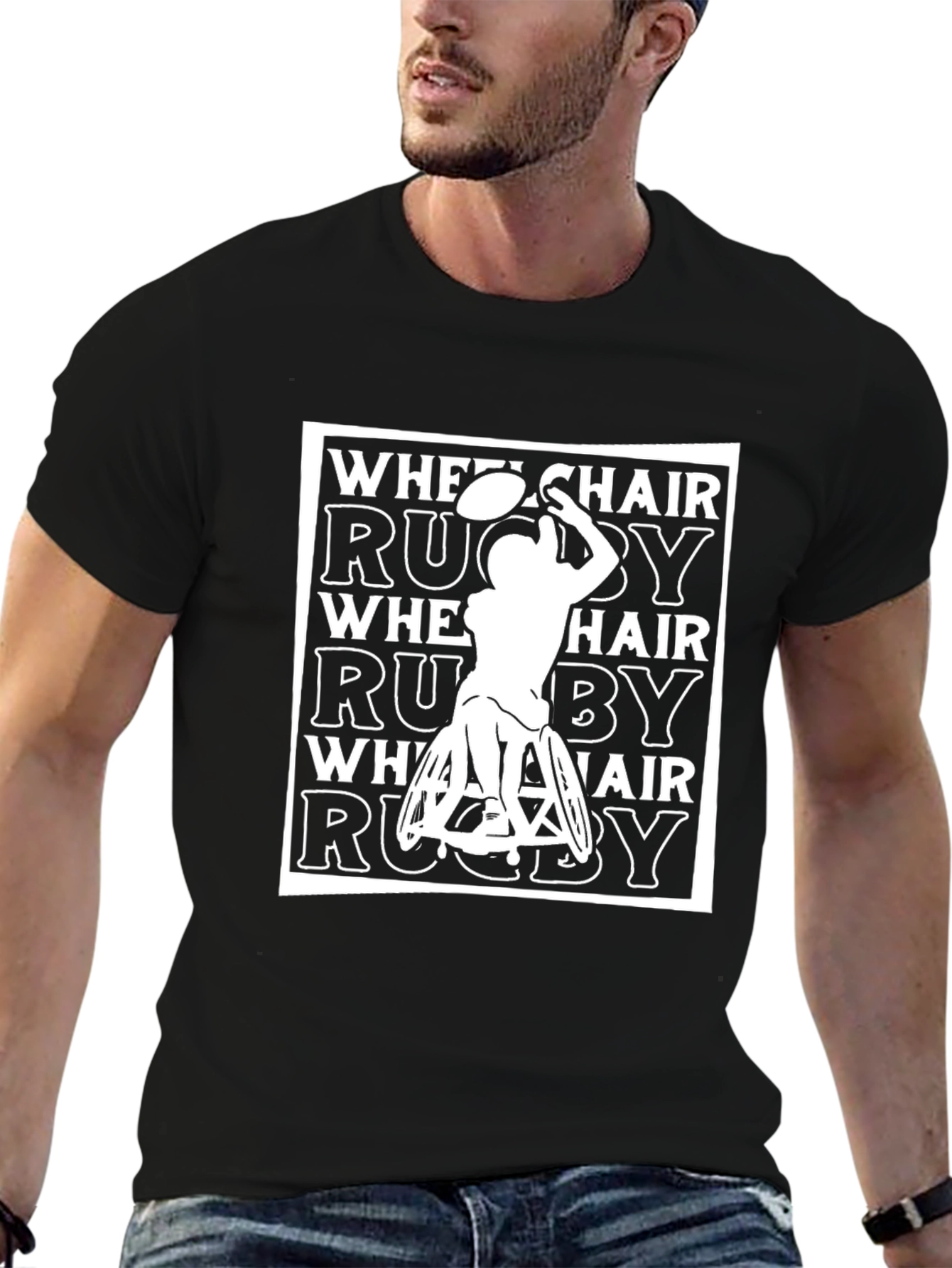 Wheelchair Rugby Graphic Tee - Black