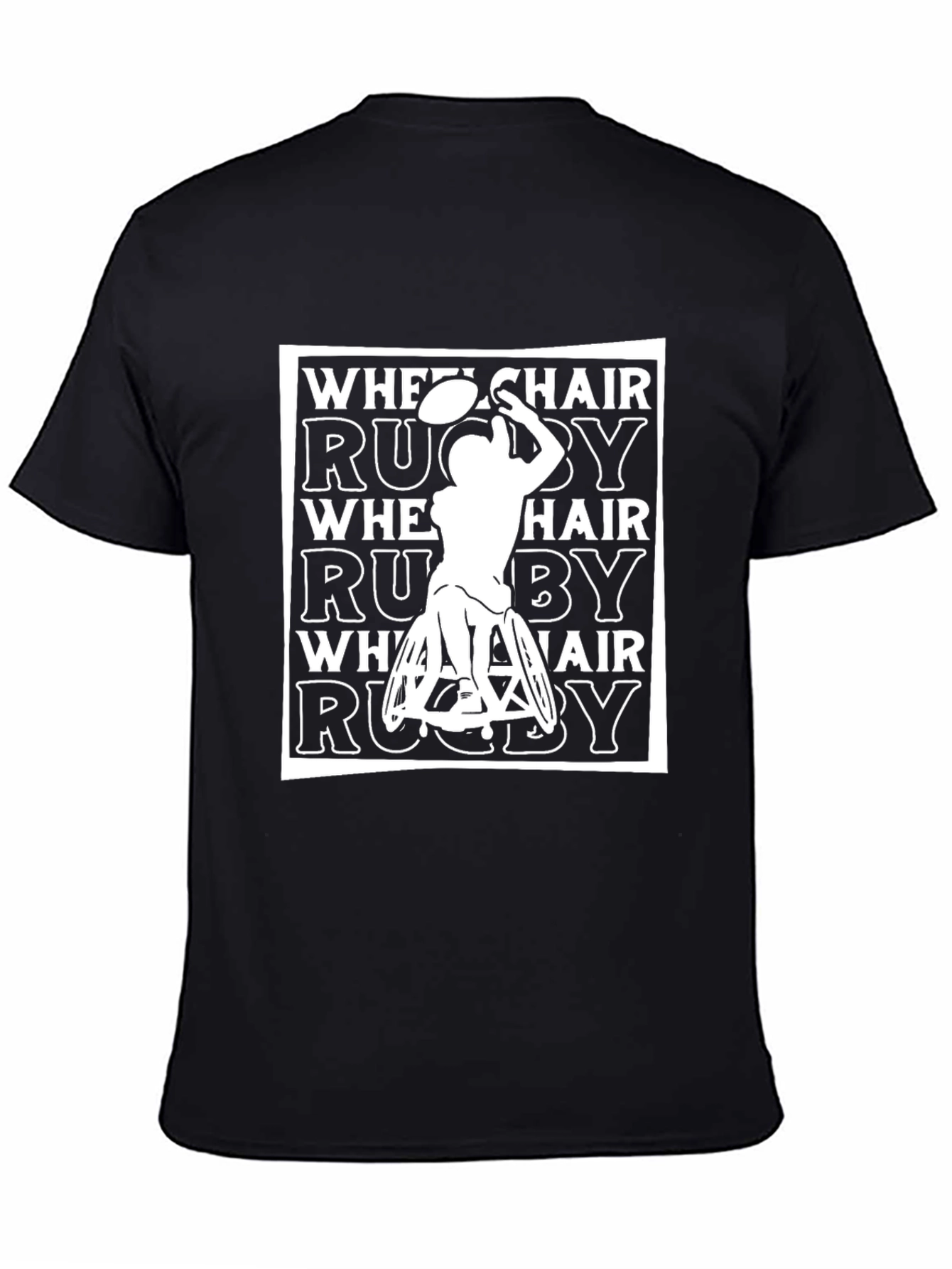 Wheelchair Rugby Graphic Tee - Black