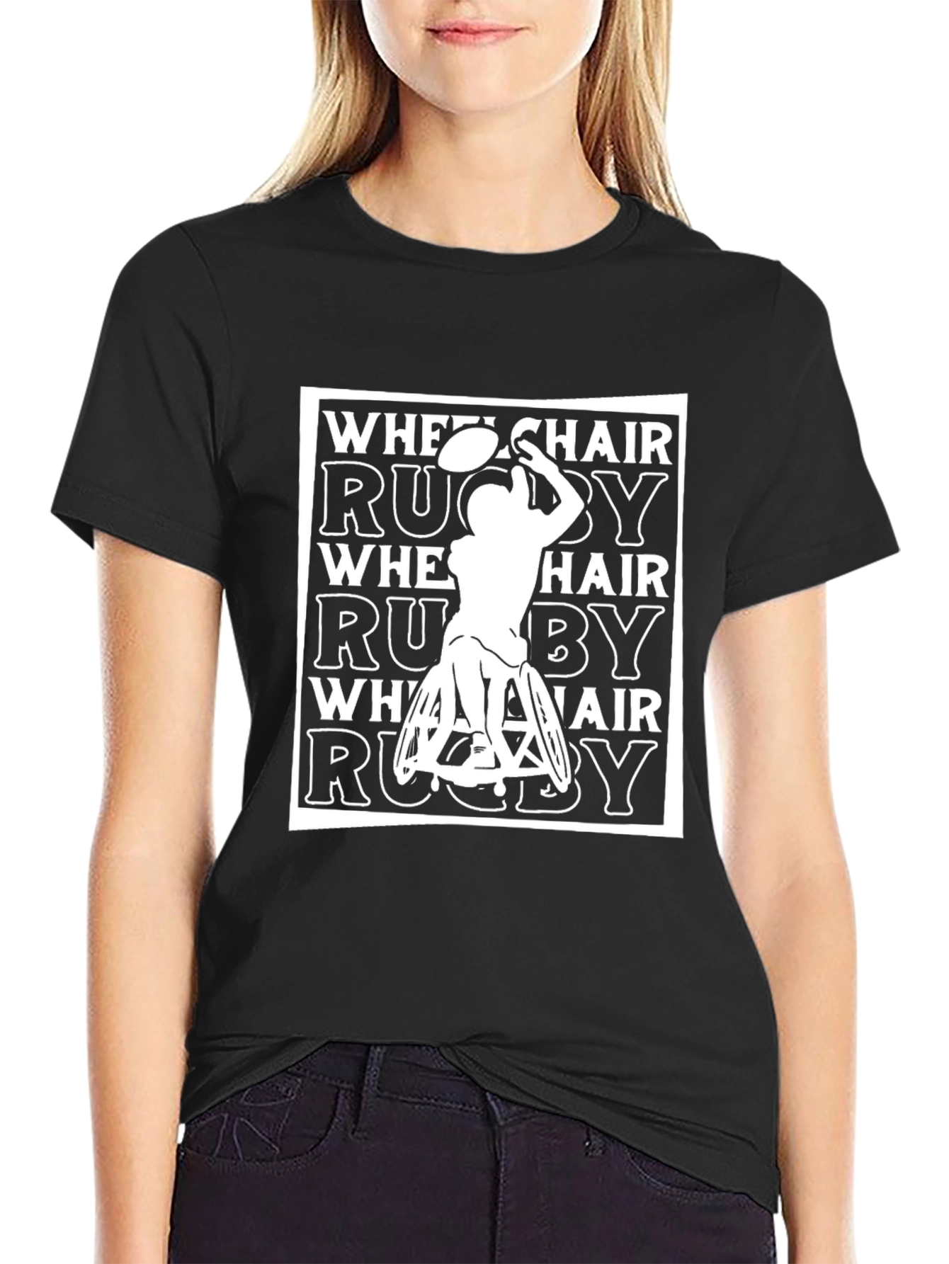 Wheelchair Rugby Graphic Tee - Black