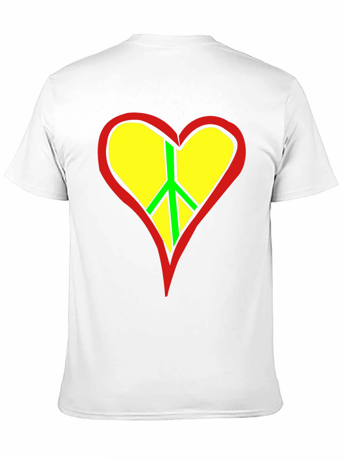 Peace Heart Graphic Tee - Black Cotton T-Shirt