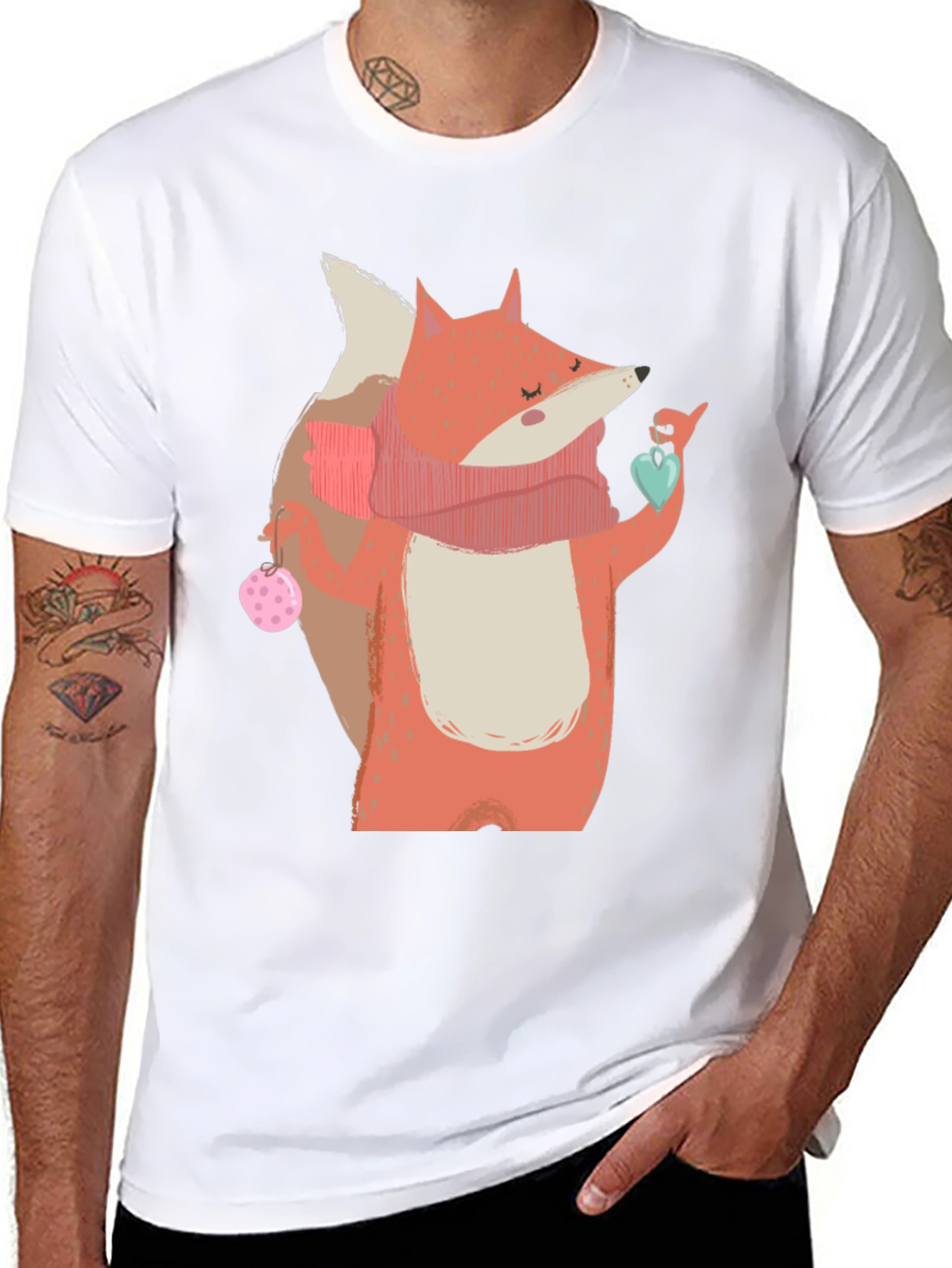 Fox with Heart T-Shirt - Cozy Comfort