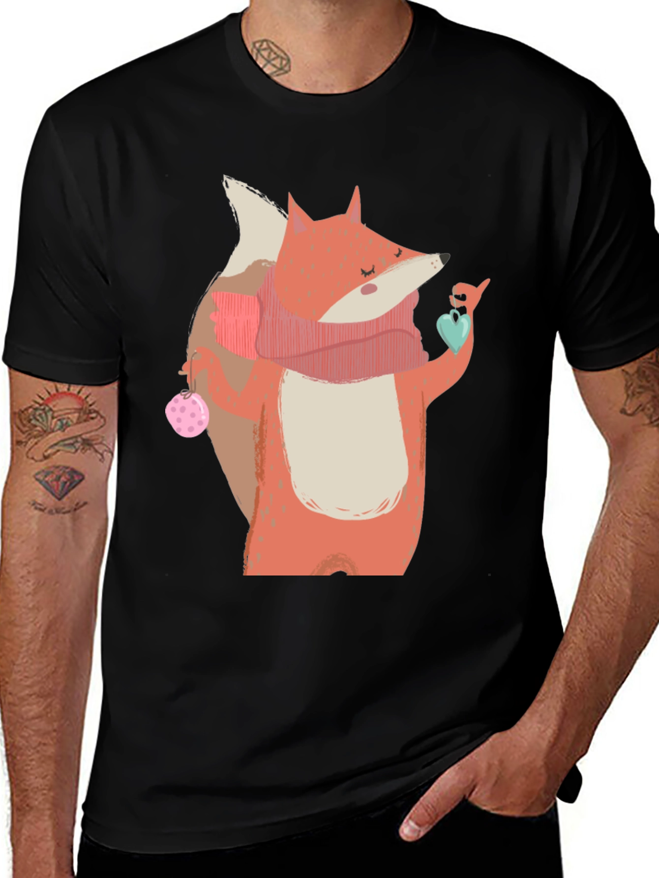 Fox with Heart T-Shirt - Cozy Comfort