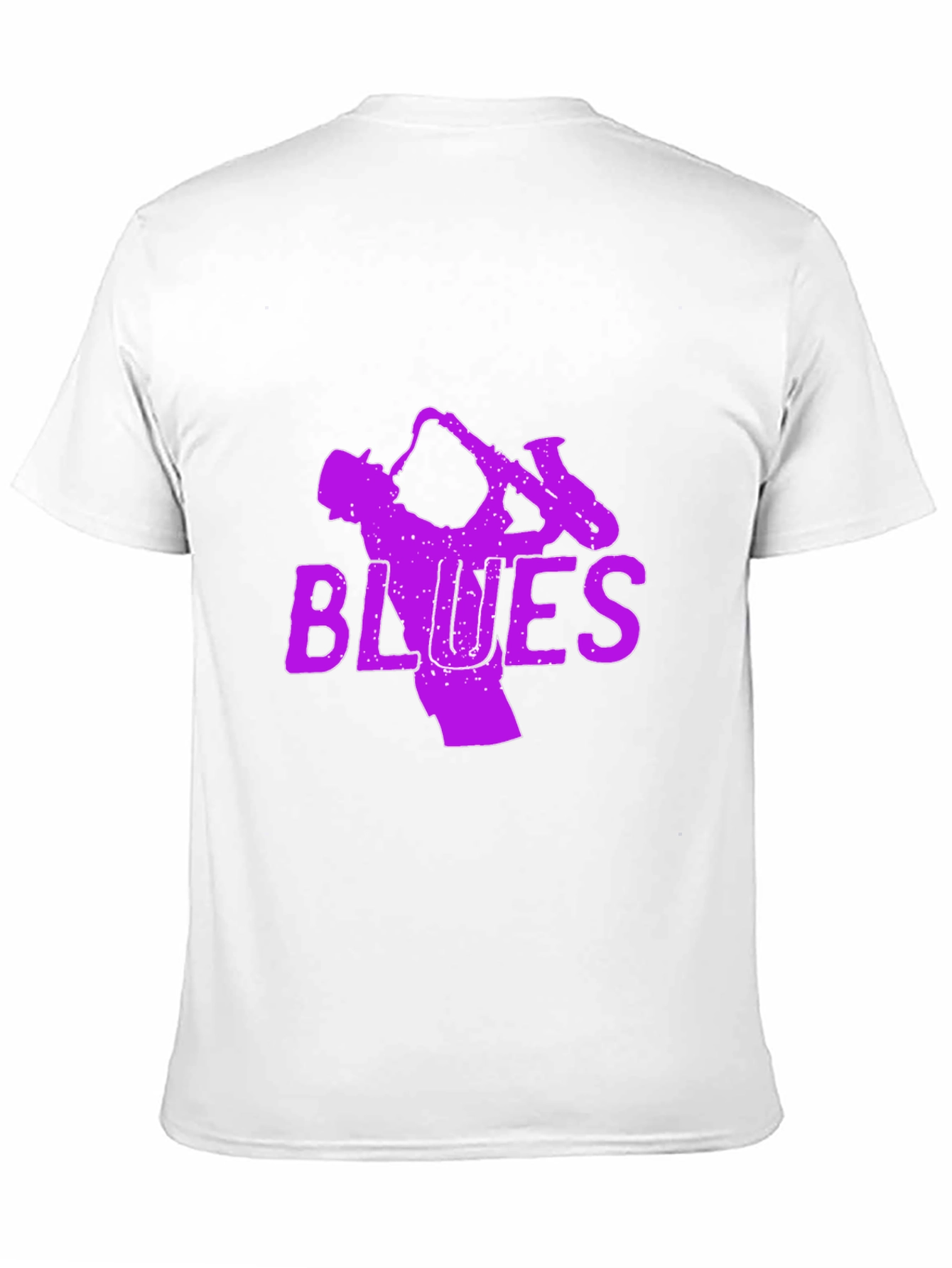 Blues Saxophone Graphic T-Shirt - Black