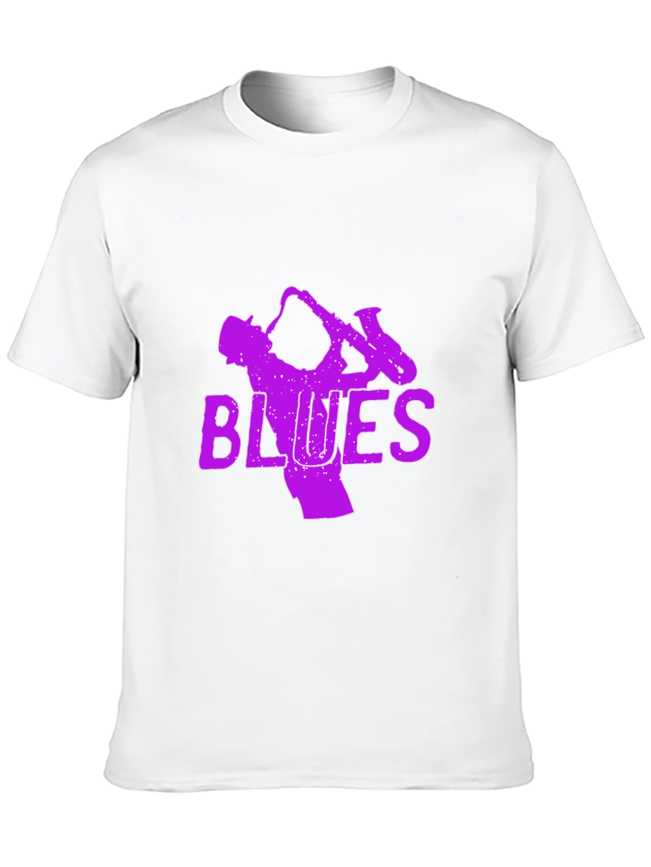 Blues Saxophone Graphic T-Shirt - Black