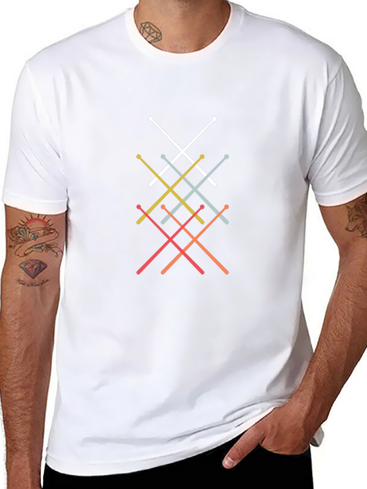 Drumstick Tee: Retro Percussionist T-Shirt