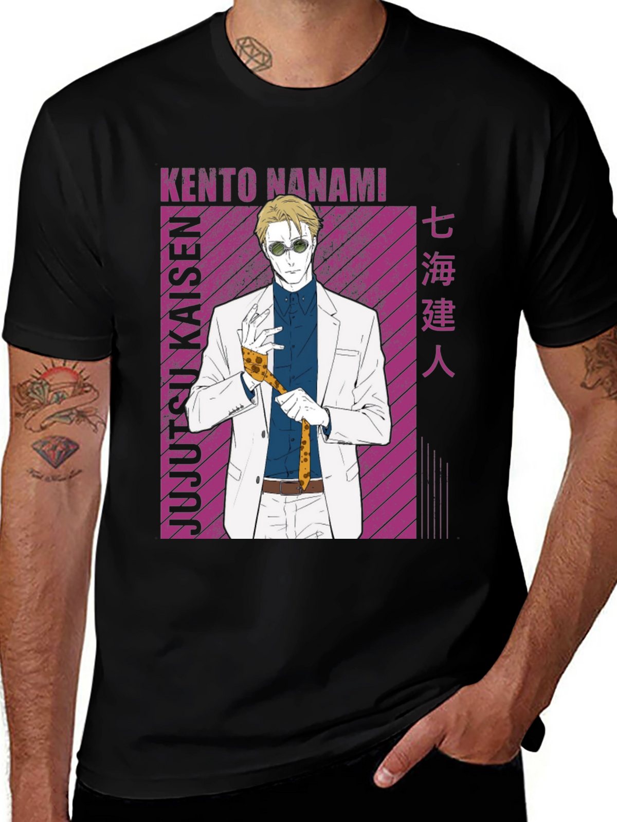 Kento Nanami Jujutsu Kaisen Black T-Shirt