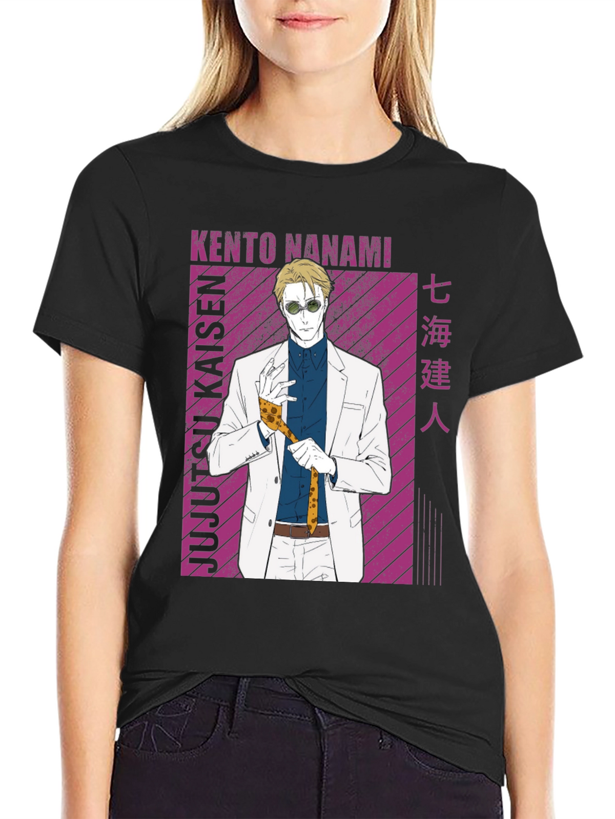 Kento Nanami Jujutsu Kaisen Black T-Shirt