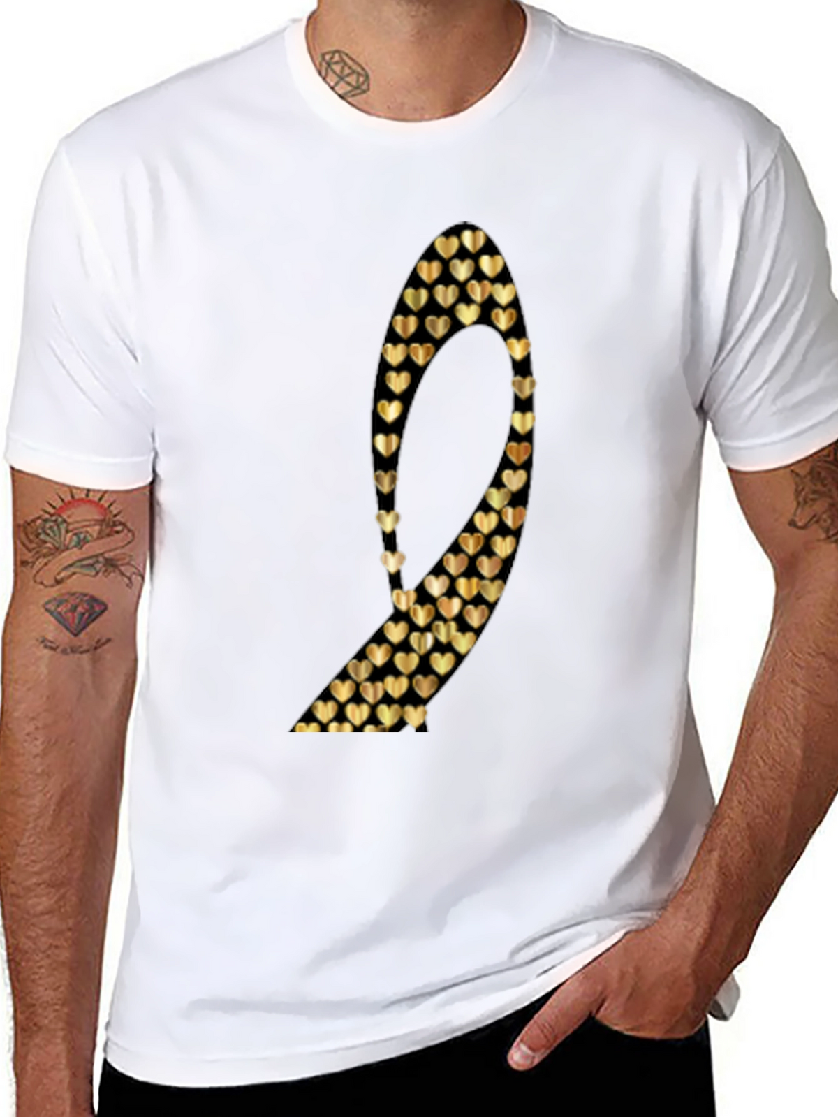 Gold Heart Number 9 T-Shirt
