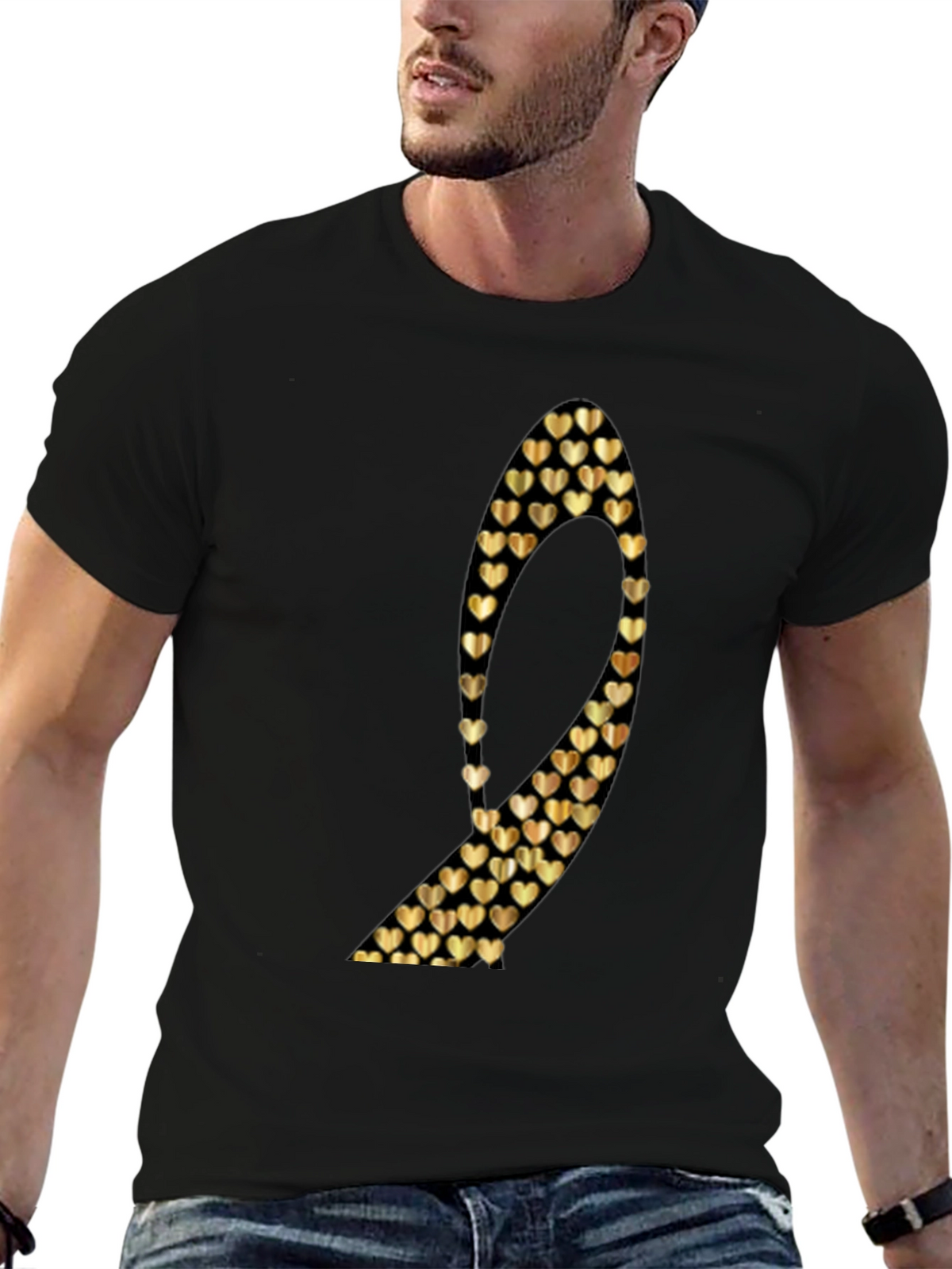 Gold Heart Number 9 T-Shirt