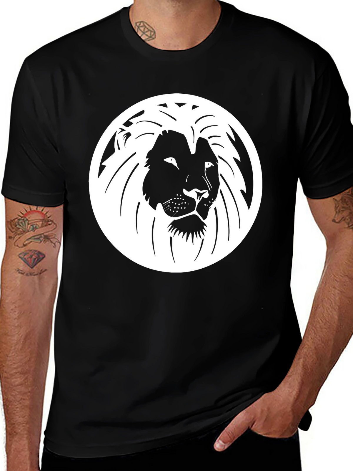 Lion Graphic Tee - Black T-Shirt