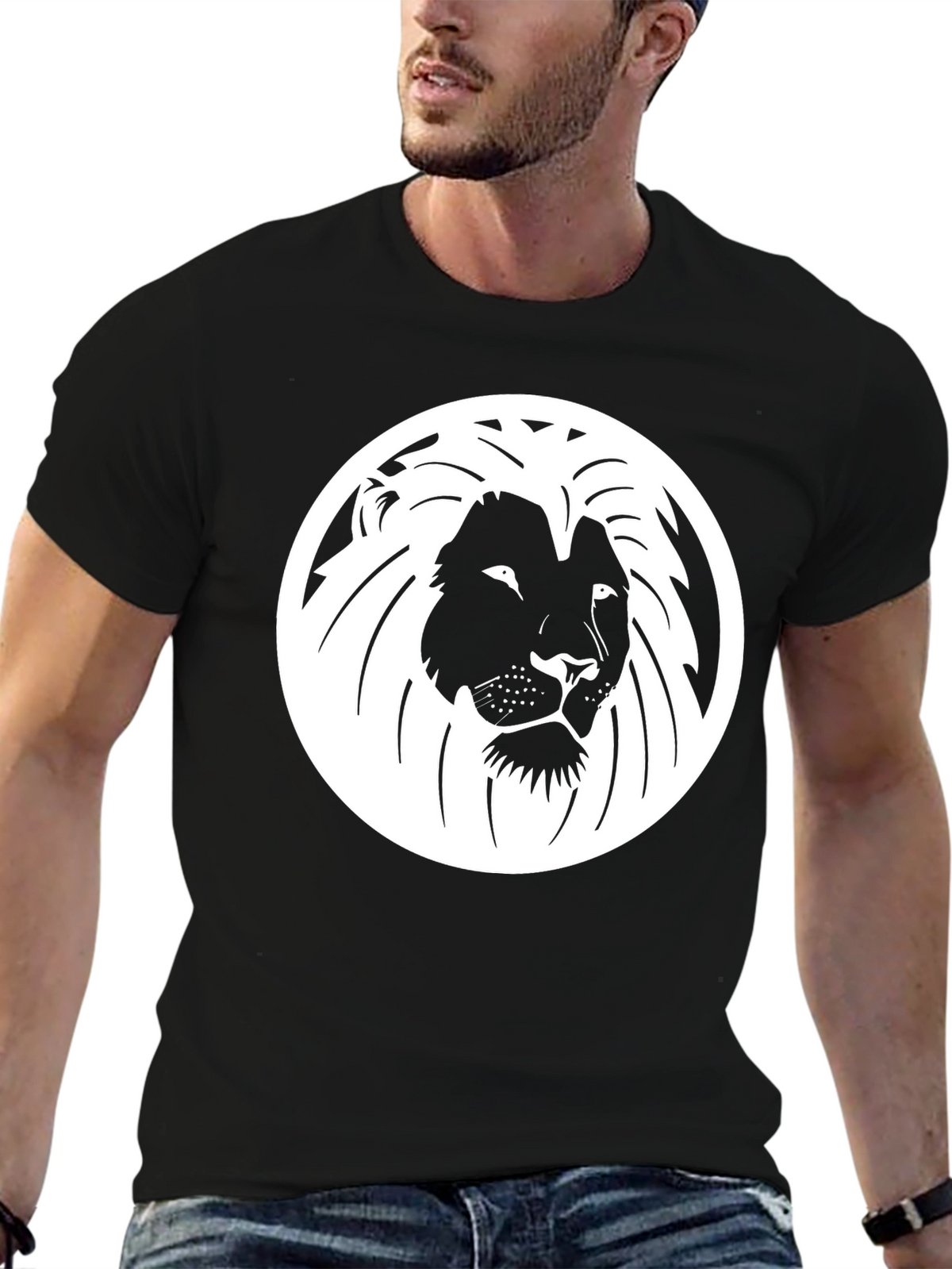 Lion Graphic Tee - Black T-Shirt