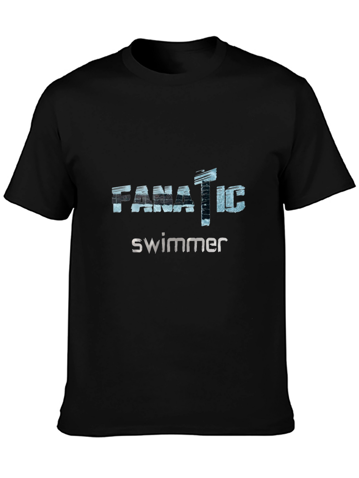 Fanatic Swimmer Black Graphic Tee