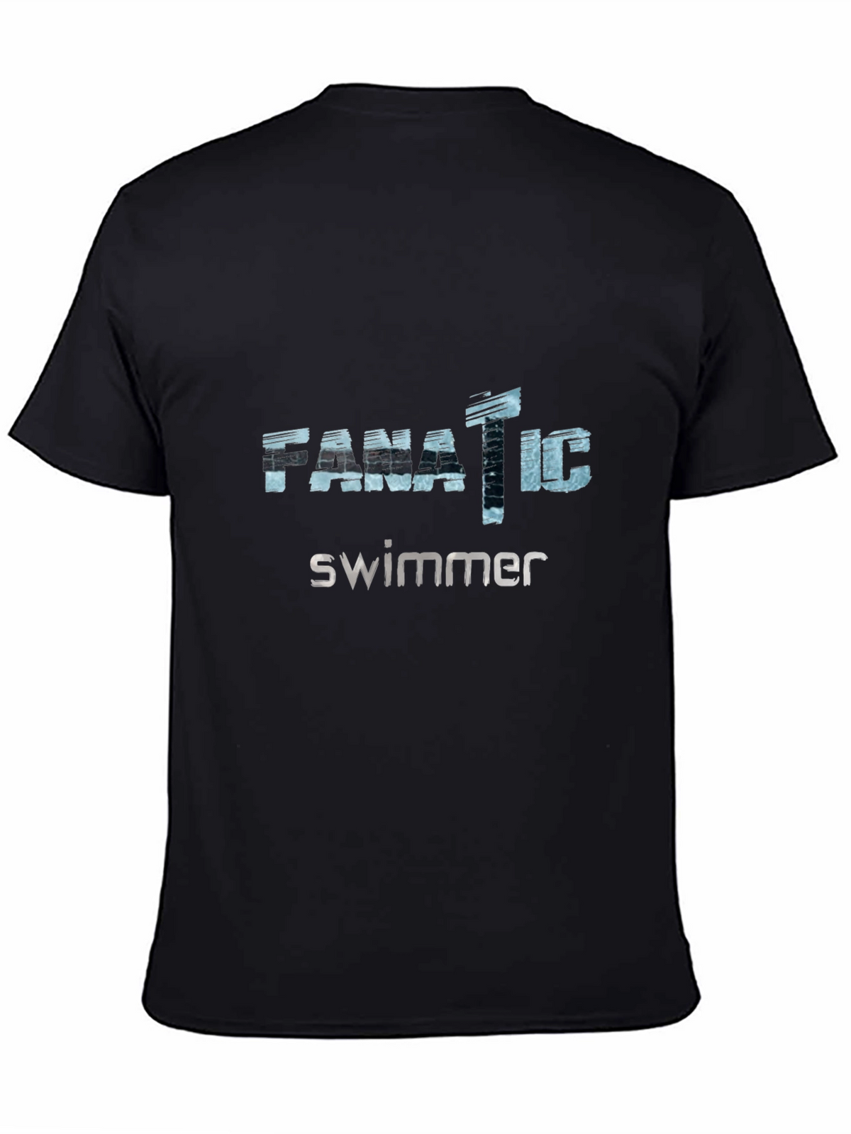 Fanatic Swimmer Black Graphic Tee