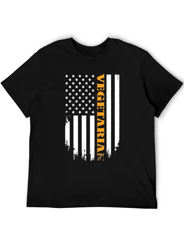 Vegetarian American Flag Graphic Tee
