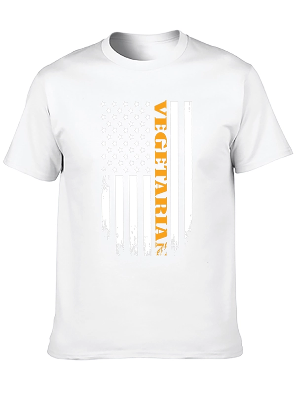 Vegetarian American Flag Graphic Tee