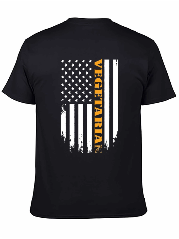 Vegetarian American Flag Graphic Tee