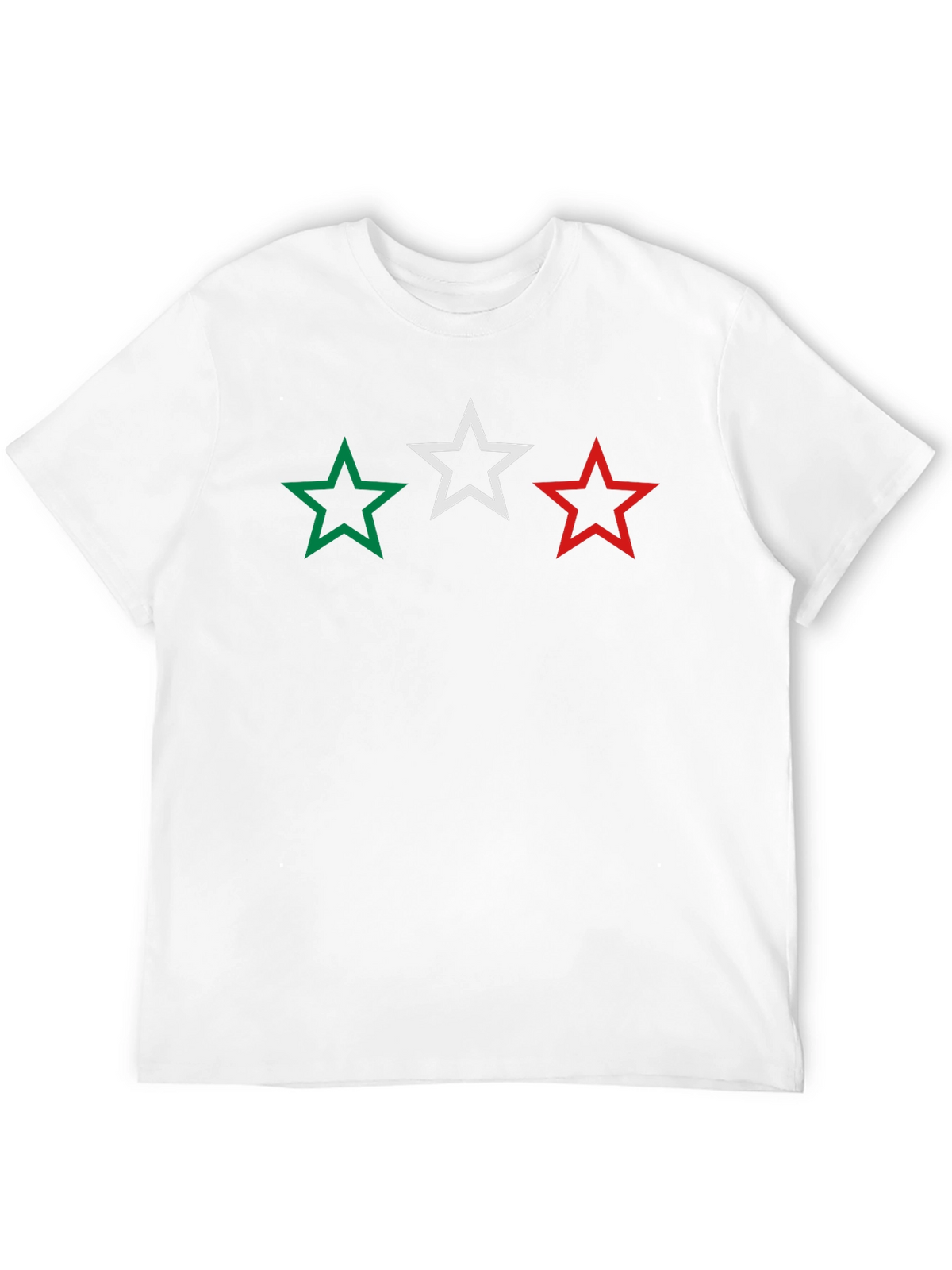 Stars Black T-Shirt - Green White Red