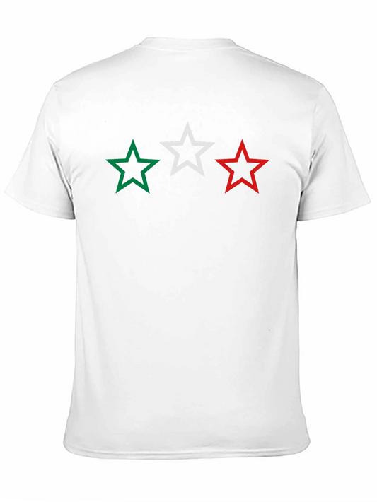 Stars Black T-Shirt - Green White Red