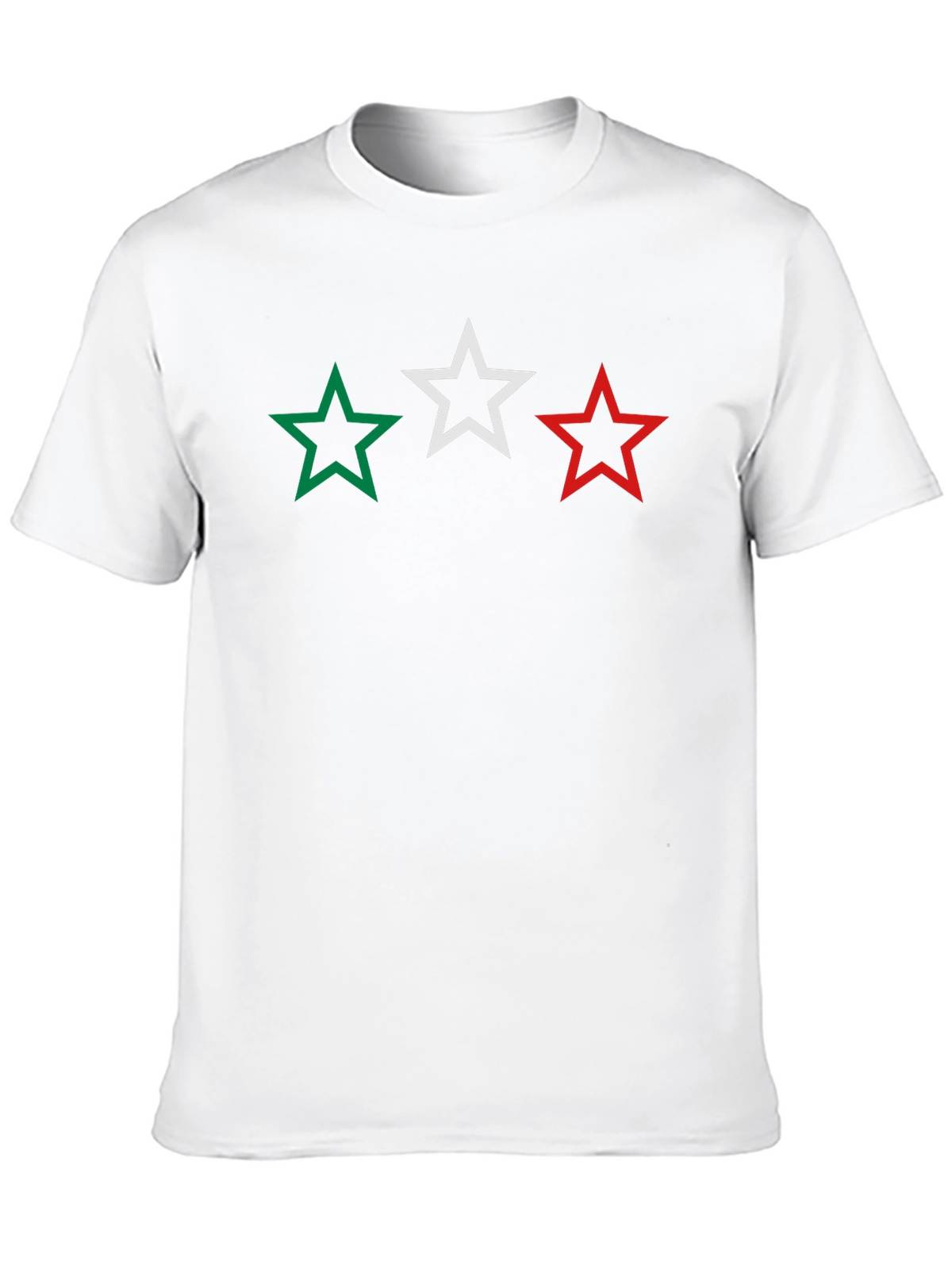 Stars Black T-Shirt - Green White Red