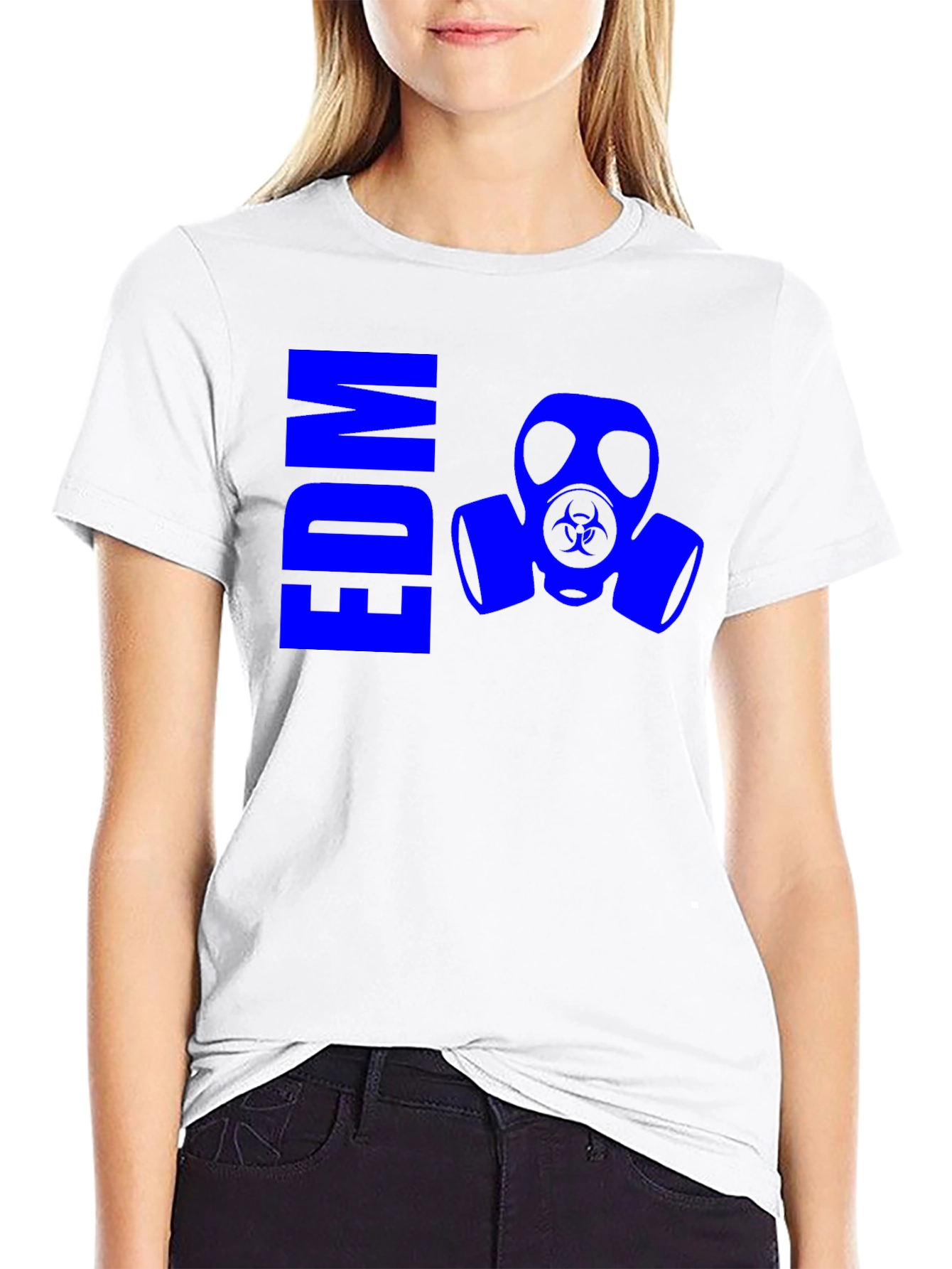 EDM Gas Mask Graphic Tee - Cool Black T-Shirt