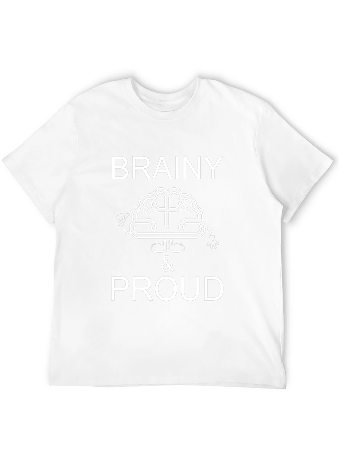 Brainy & Proud Graphic T-Shirt - Black Cotton Tee
