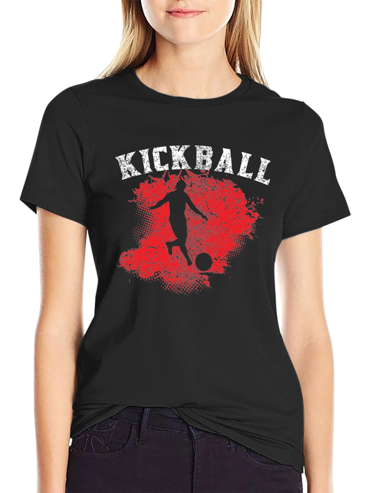 Kickball Graphic T-Shirt - Black