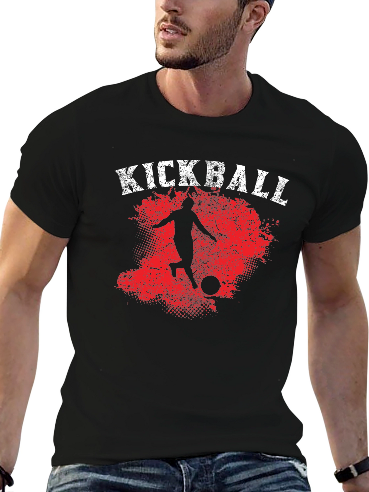 Kickball Graphic T-Shirt - Black
