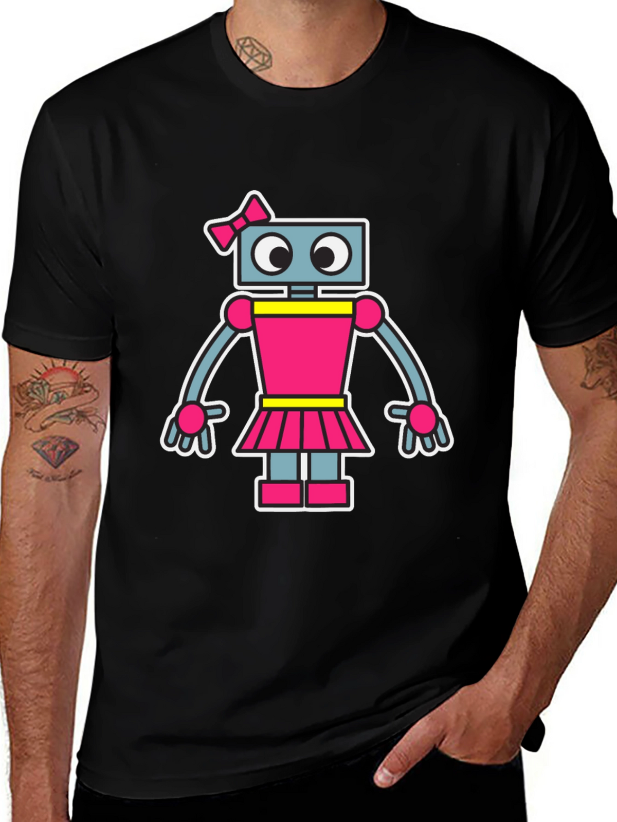Robot Girl T-Shirt - Cute Cartoon Graphic Tee