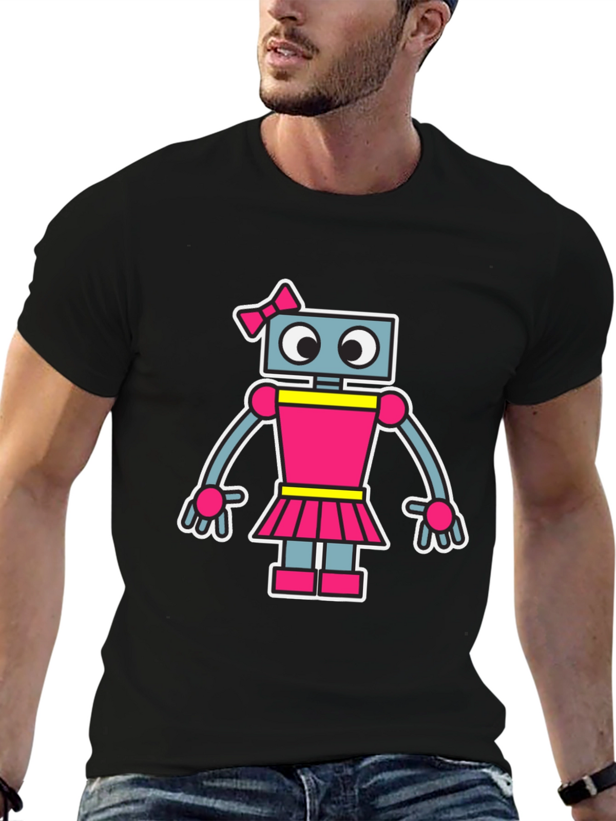 Robot Girl T-Shirt - Cute Cartoon Graphic Tee