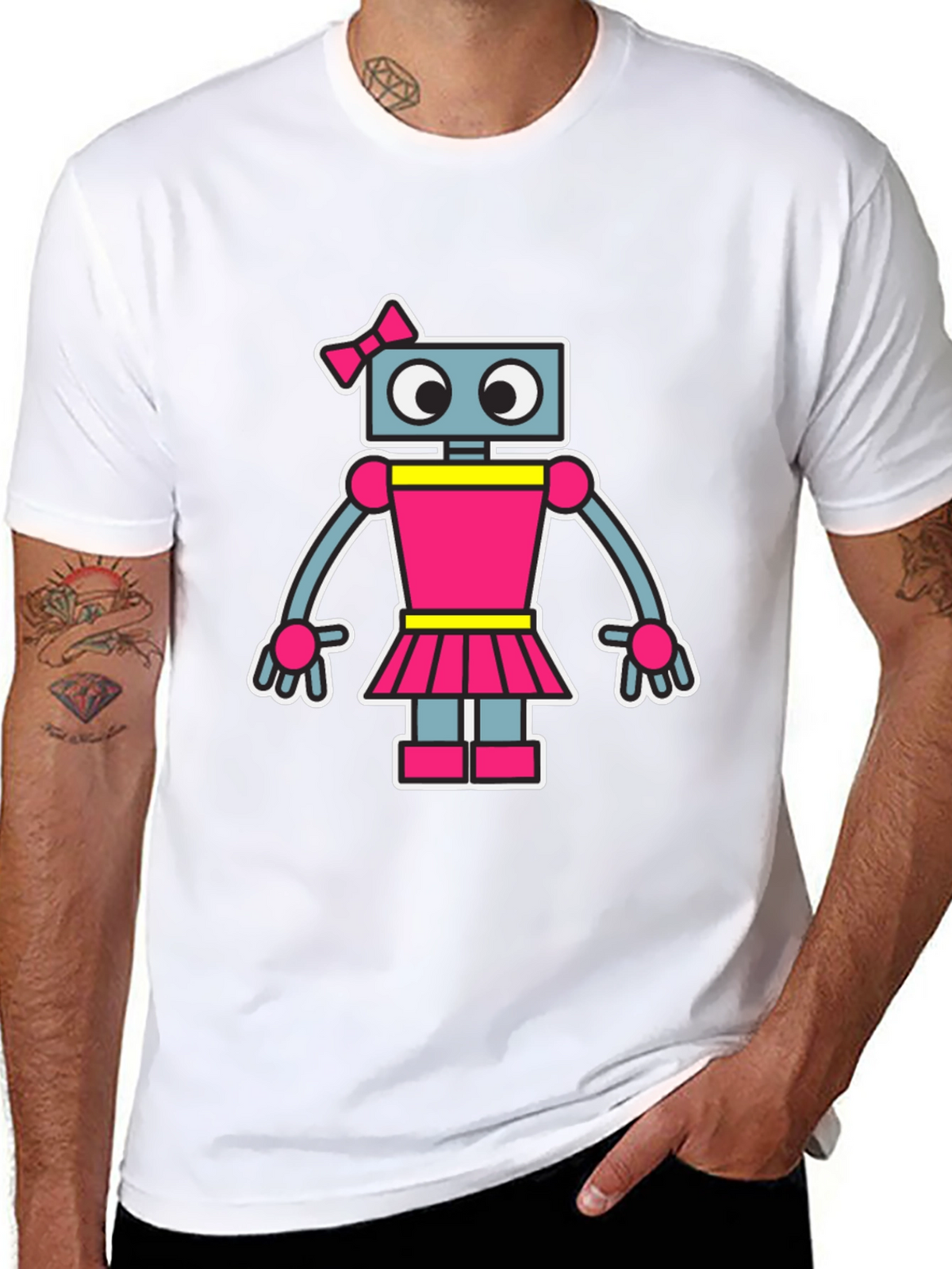 Robot Girl T-Shirt - Cute Cartoon Graphic Tee