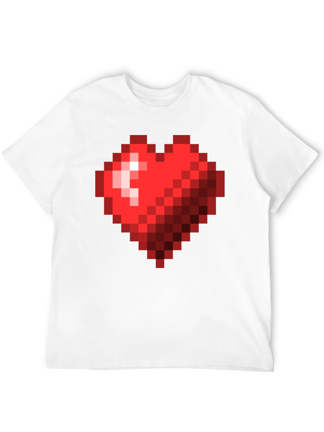 Pixel Heart Graphic T-Shirt - Gamer Style