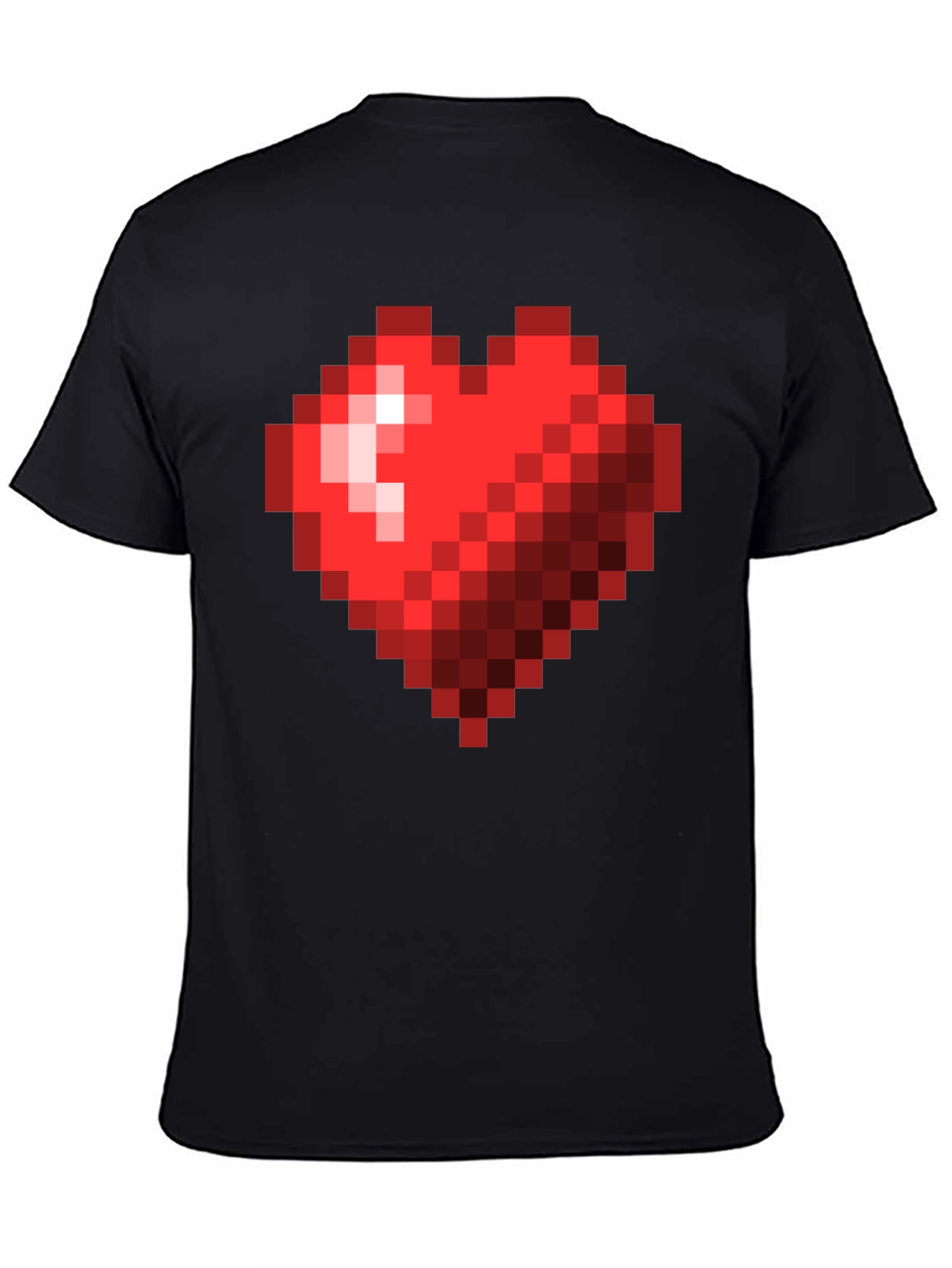 Pixel Heart Graphic T-Shirt - Gamer Style
