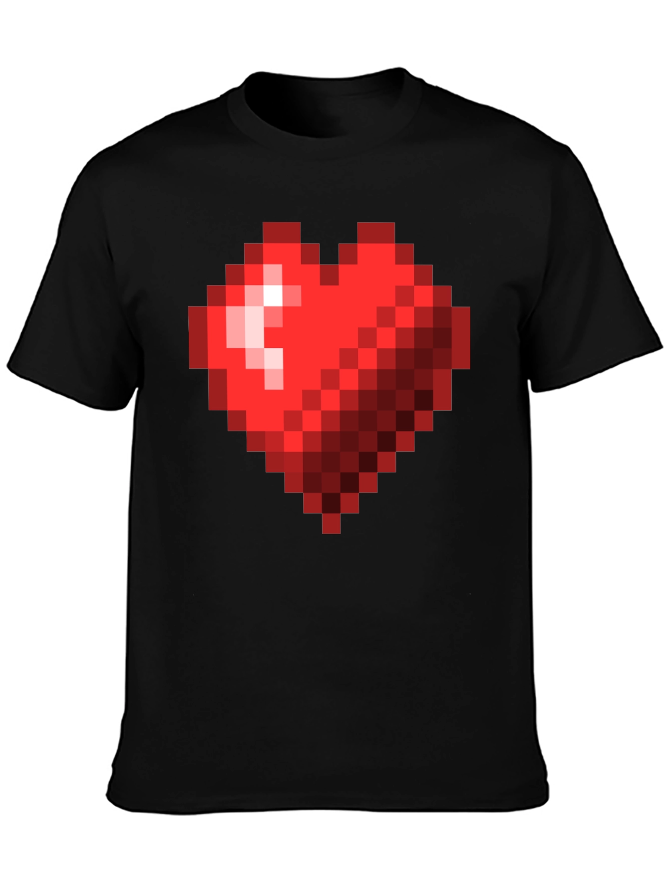 Pixel Heart Graphic T-Shirt - Gamer Style