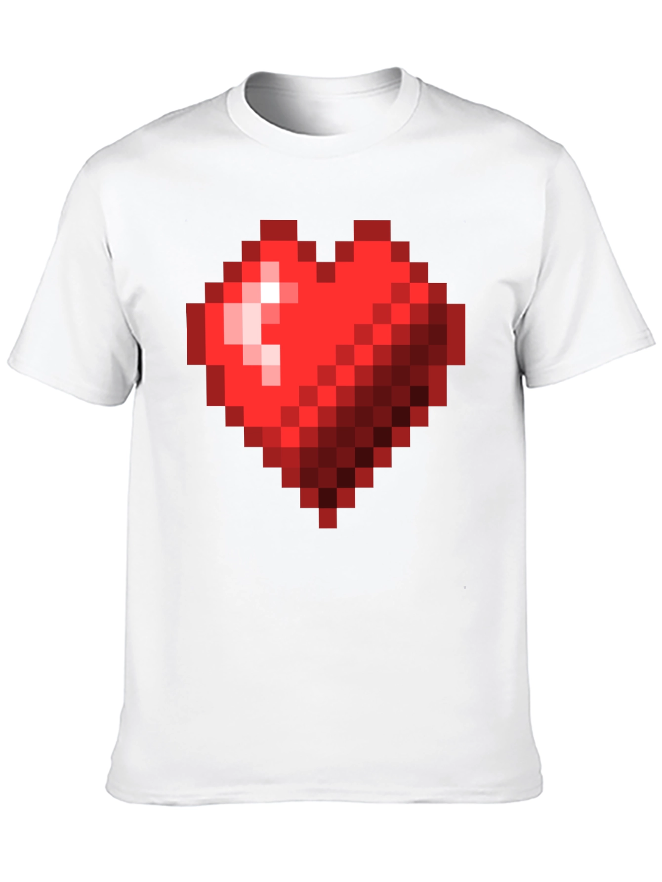 Pixel Heart Graphic T-Shirt - Gamer Style