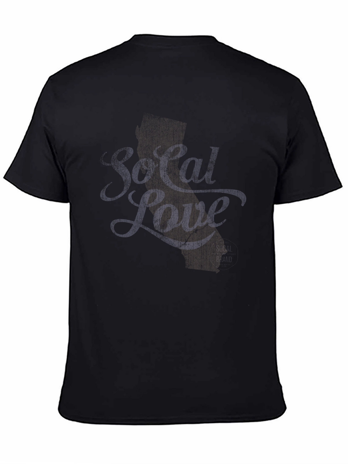Stylish Black Graphic Tee - California Love