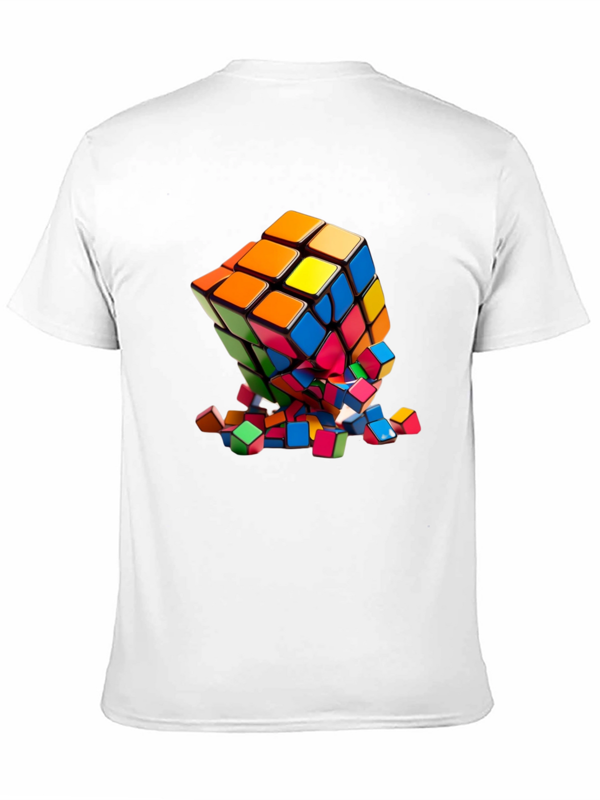 Exploding Rubiks Cube Graphic Tee