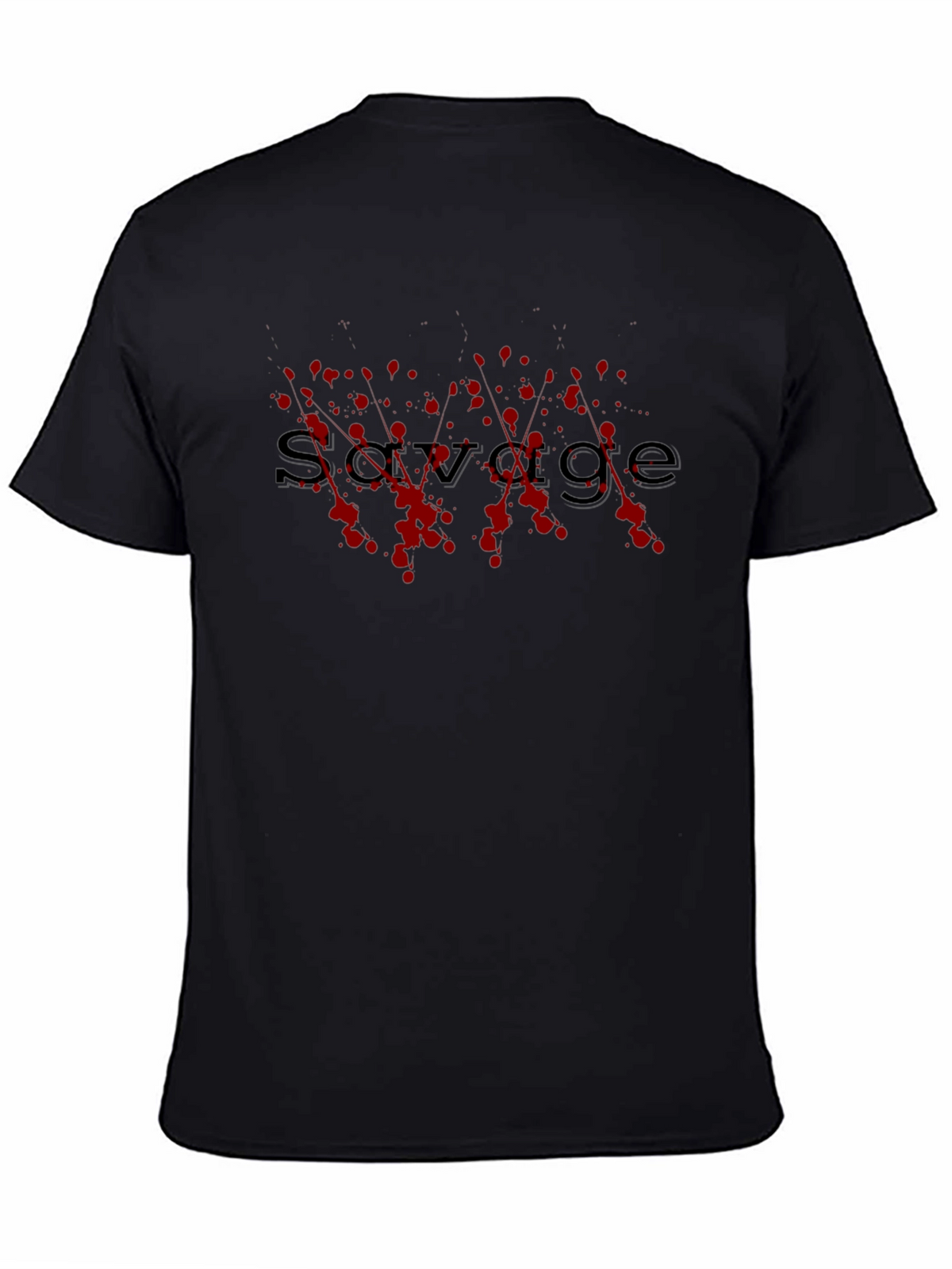 Mens Black Savage Graphic Tee - Trendy Casual Style