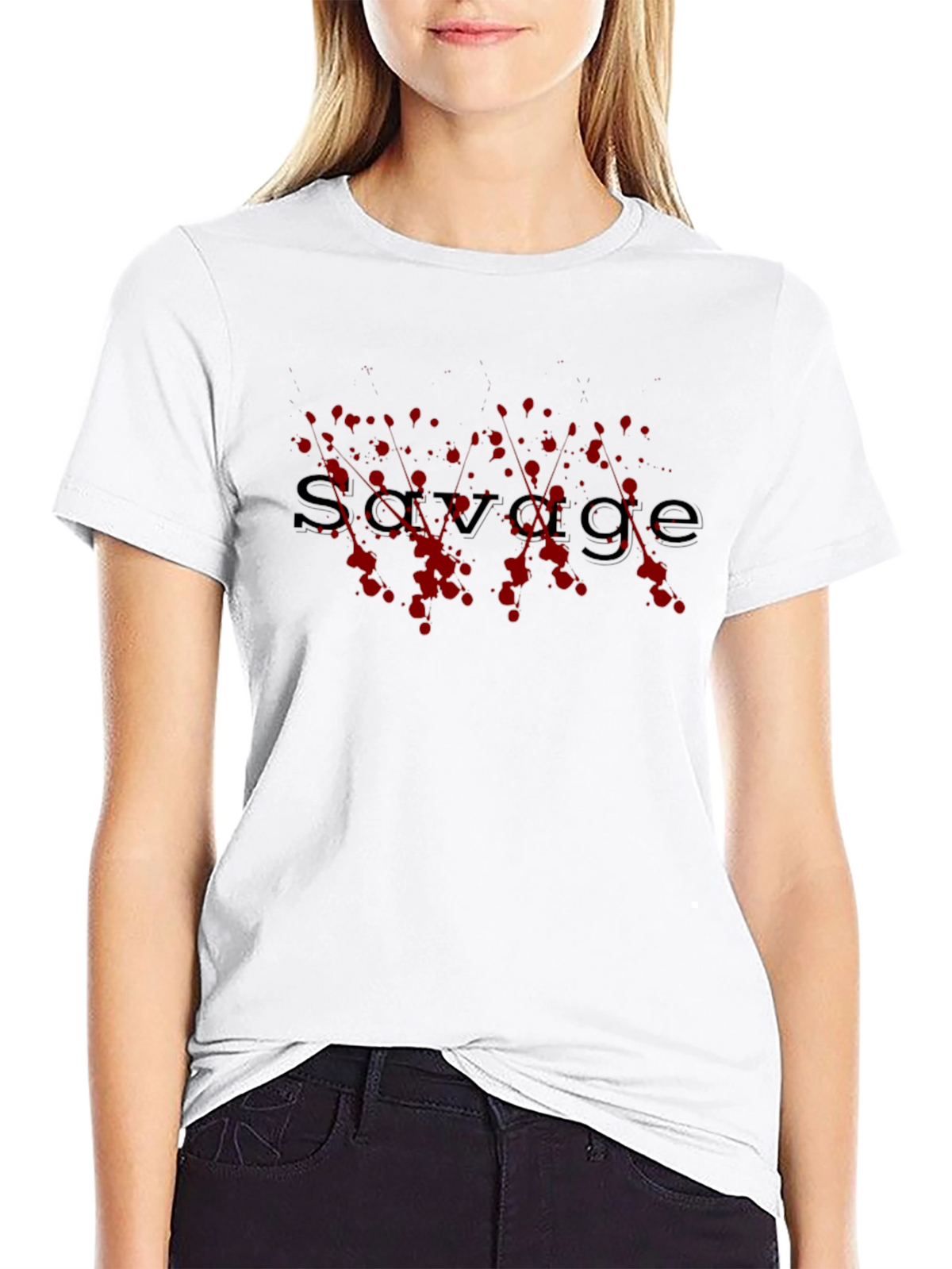 Mens Black Savage Graphic Tee - Trendy Casual Style