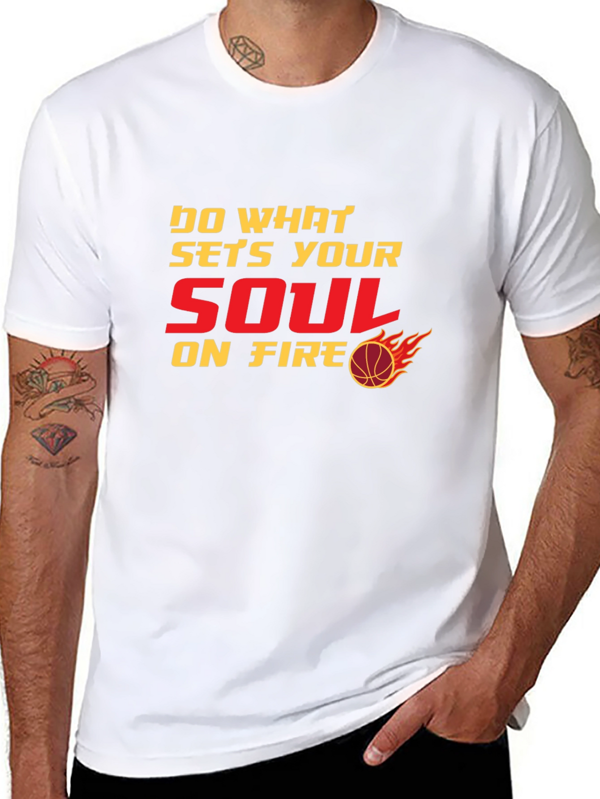 Soul on Fire Graphic Tee - Motivational Black T-Shirt