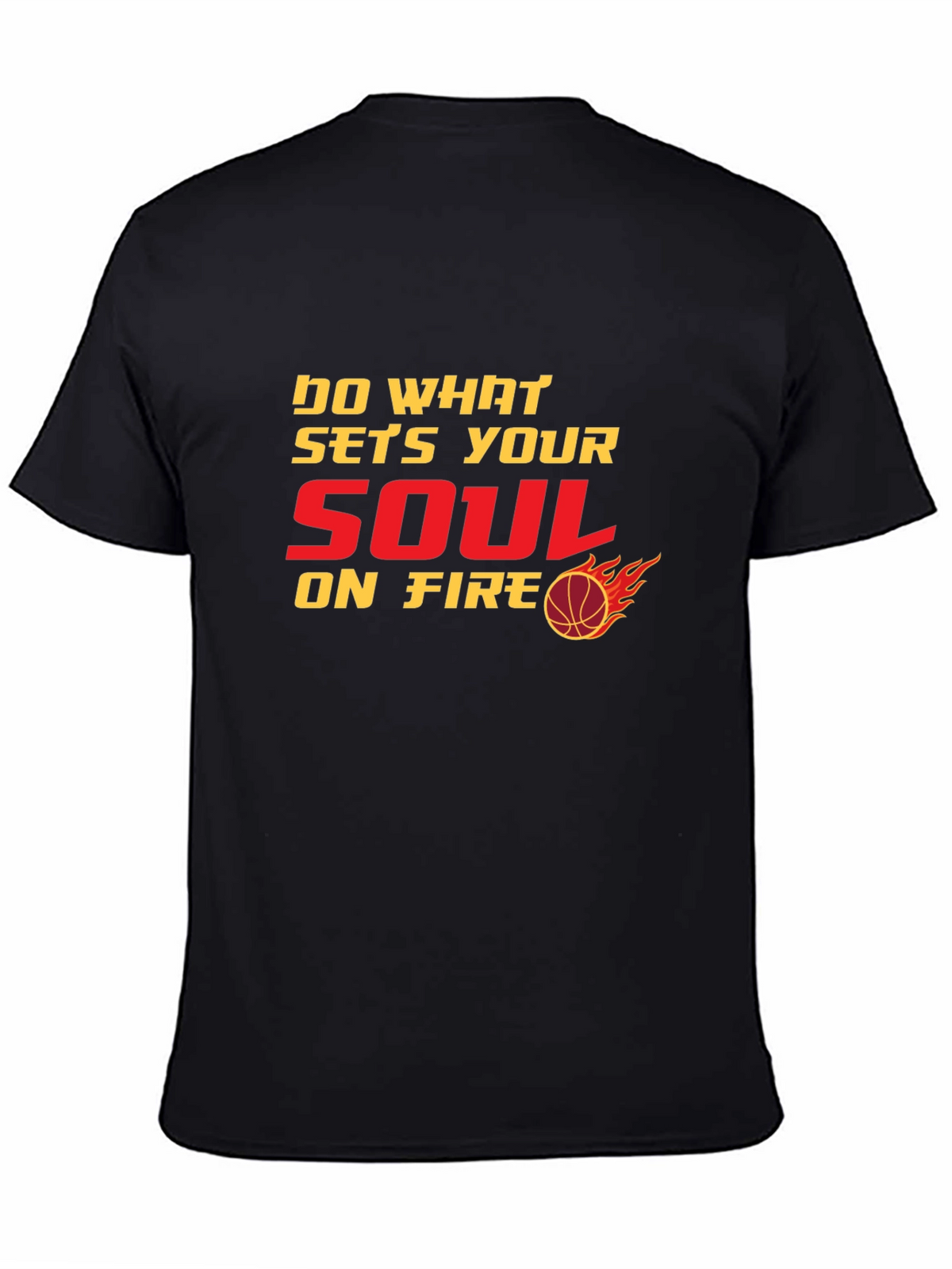 Soul on Fire Graphic Tee - Motivational Black T-Shirt