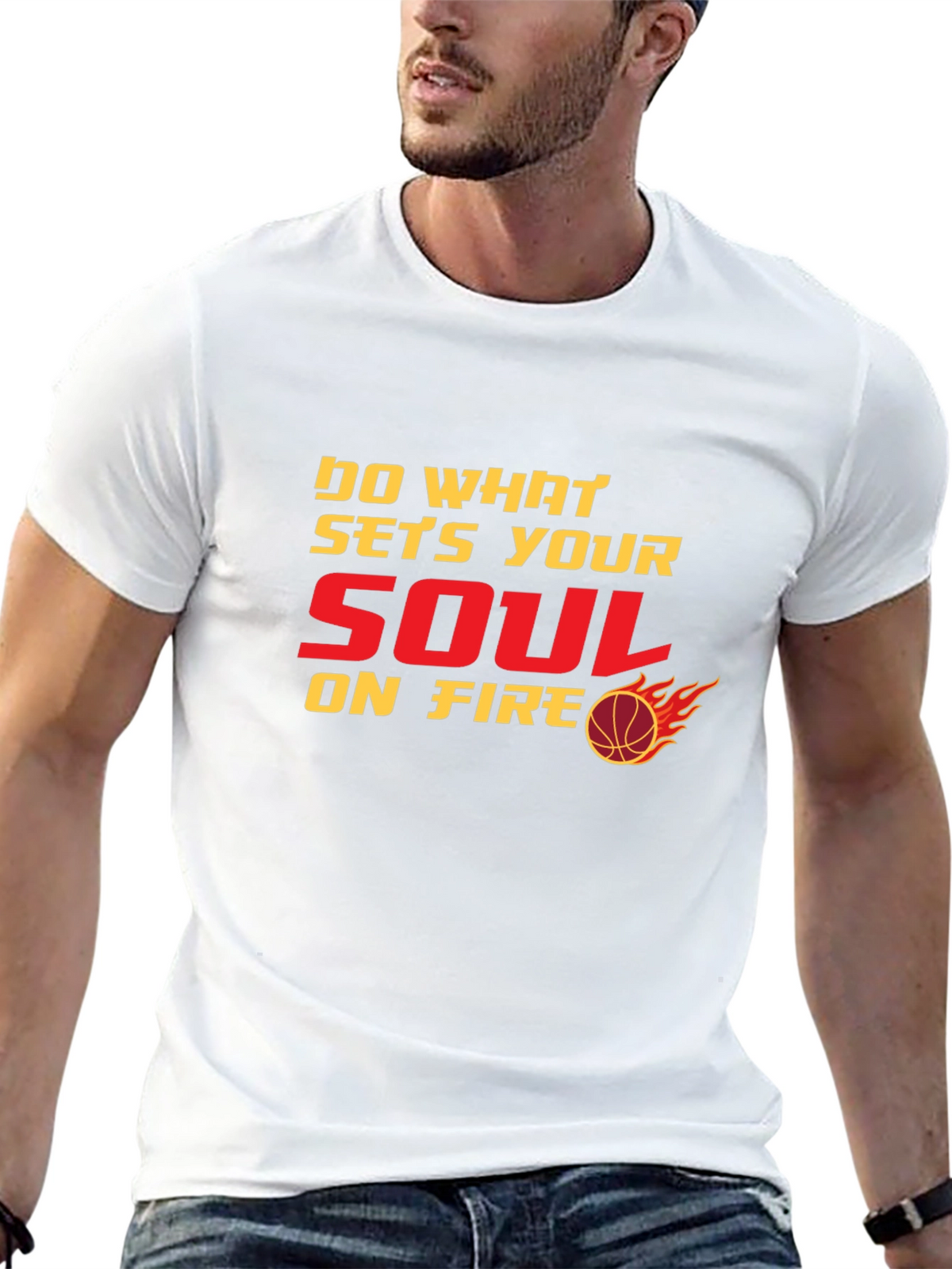 Soul on Fire Graphic Tee - Motivational Black T-Shirt