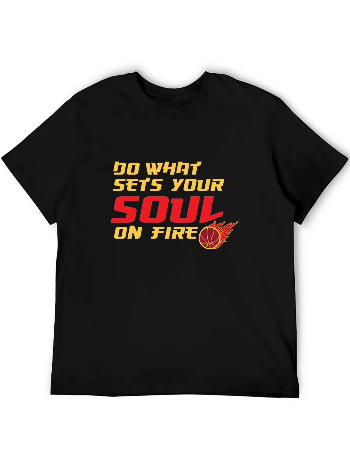 Soul on Fire Graphic Tee - Motivational Black T-Shirt