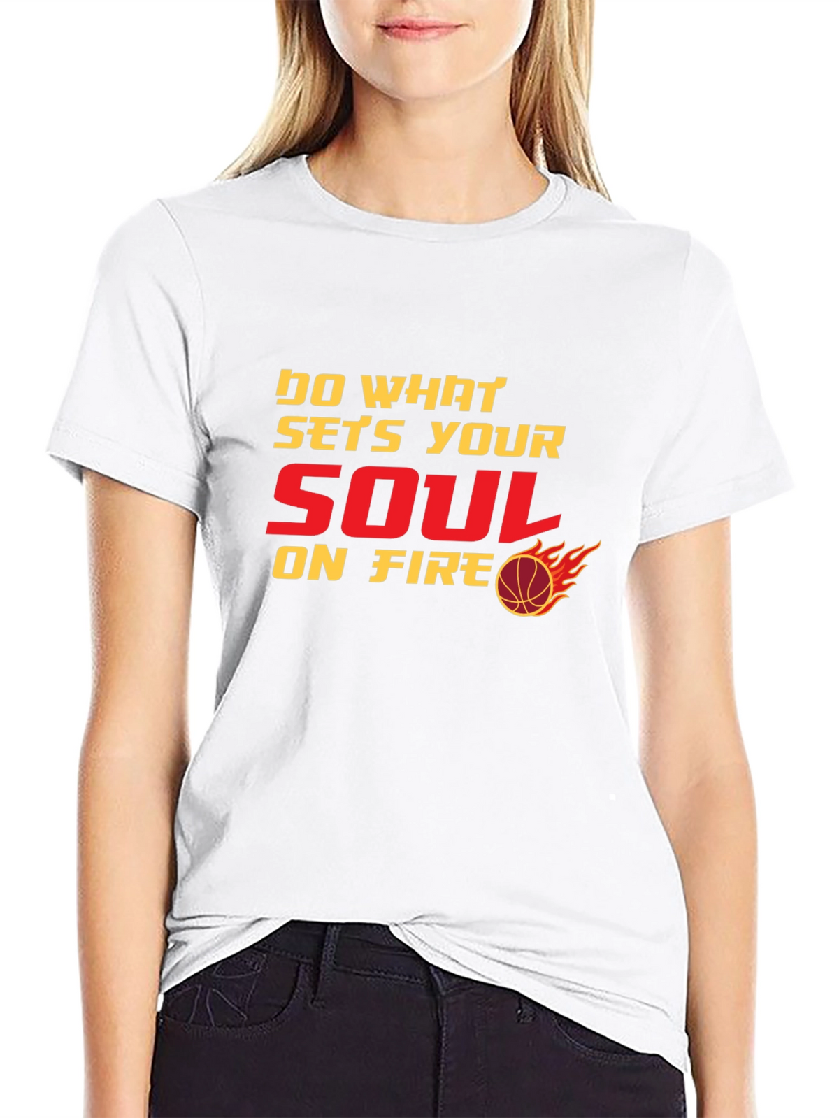 Soul on Fire Graphic Tee - Motivational Black T-Shirt