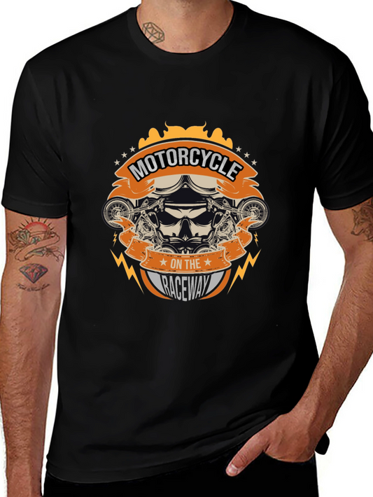 Motorcycle on the Raceway Graphic Tee