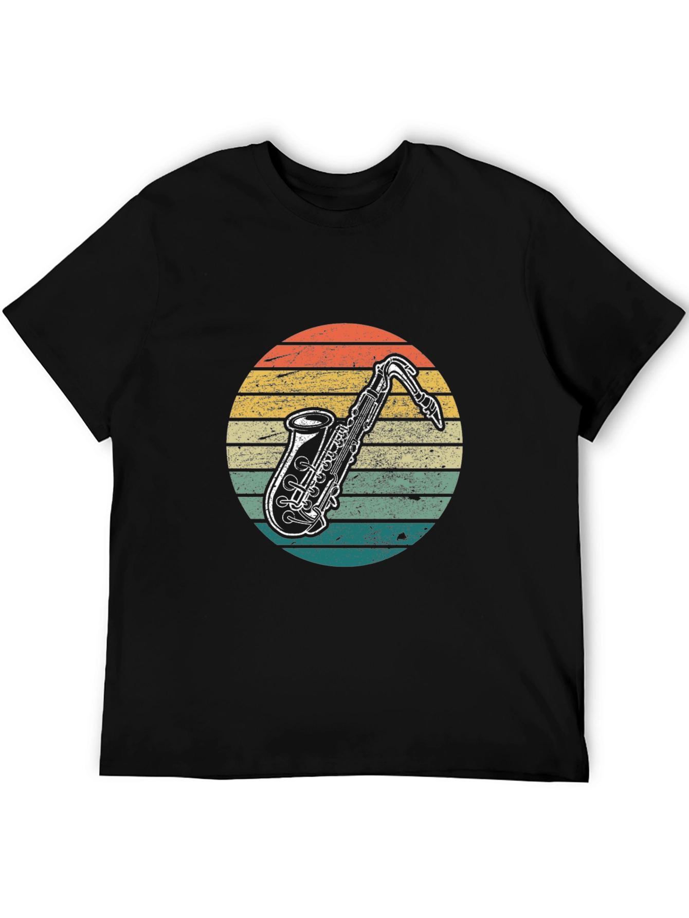 Retro Saxophone Graphic T-Shirt