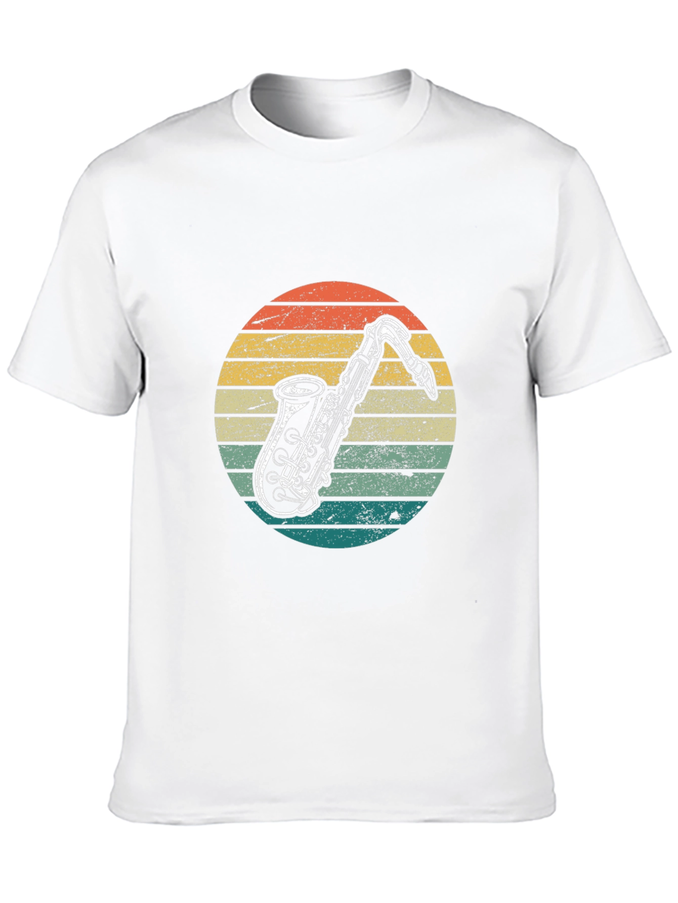Retro Saxophone Graphic T-Shirt