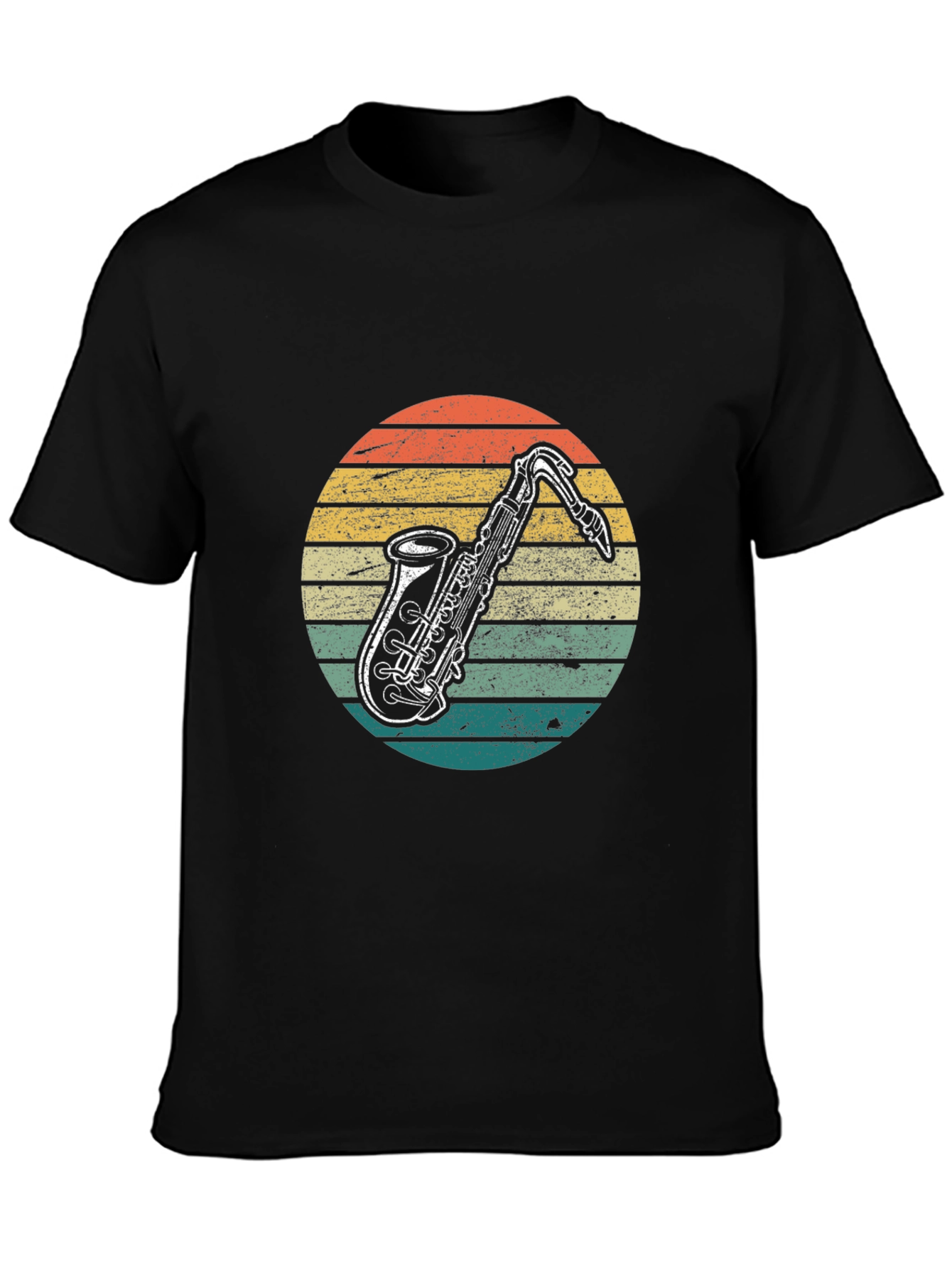 Retro Saxophone Graphic T-Shirt