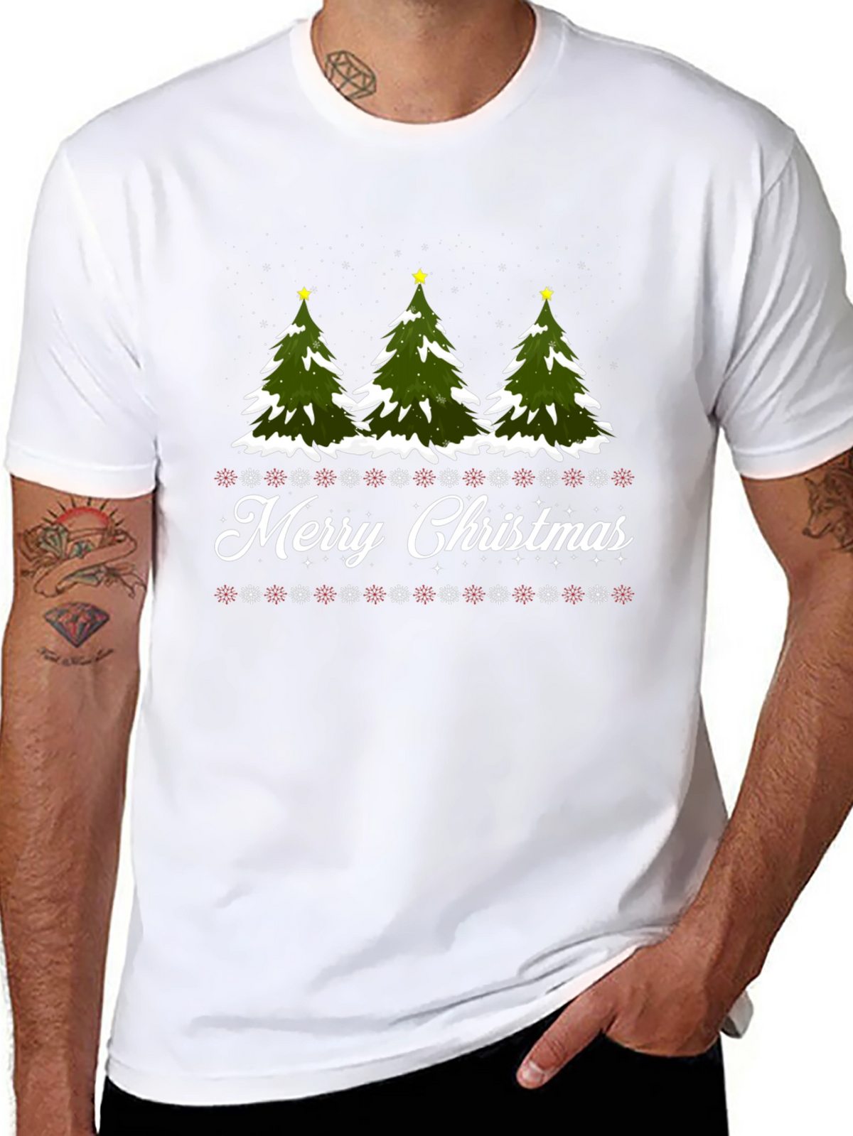 Merry Christmas Tree Graphic Tee